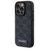 Karl Lagerfeld KLHMP15LPKHPORPK iPhone15 Pro 6.1 hardcase czarny/black Leather Monogram Metal Logo MagSafe